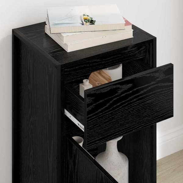 Maison Exclusive - Buffet Sort egetræ 43 x 36 x 75,5 cm Ingeniørtræ