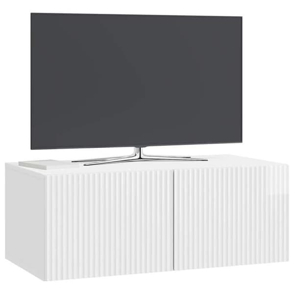 Maison Exclusive - Väggmonterad TV-möbel 78,5 x 41 x 30 cm Blank vit Strålande vit
