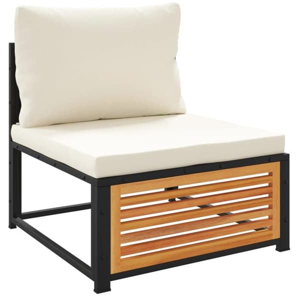 Maison Exclusive - Havegruppe med puder 5 stk Solid akacietræ
