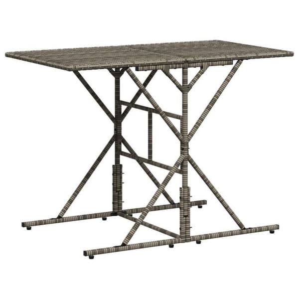 Maison Exclusive - 7-osainen harmaa rottinkinen puutarhakalustesarja ja tyynyt