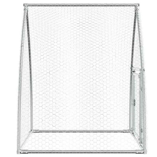 Maison Exclusive - Bur för höns silverfärgad 100x105x120 cm galvaniserat stål Silver