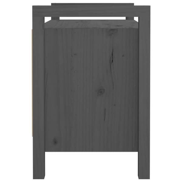 Maison Exclusive - Harmaa eteispankki 80x40x60 cm Massiivipine