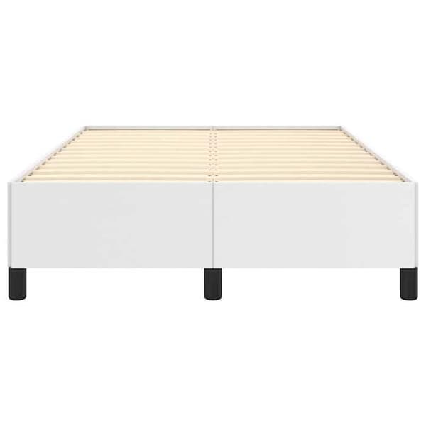 Sengestel - EKSKLUSIV HUS - 120x200 cm - Kunstlæder hvid - Lameller - Robuste ben Vit
