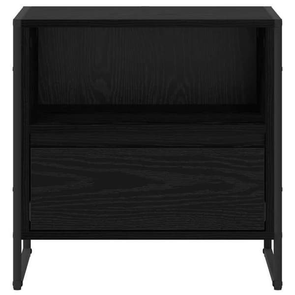 Maison Exclusive - Natbord 2 dele Sort eg 50 x 39,5 x 50 cm