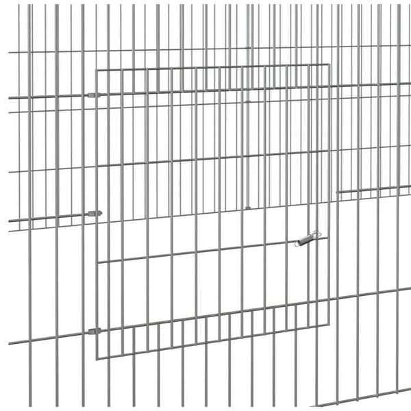Maison Exclusive - Kaninbur 3 paneler 325x109x54 cm Galvaniserat stål Silver