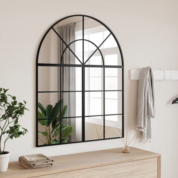 Maison Exclusive - Svart väggspegel 80x100 cm järnbåge