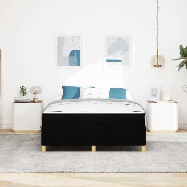 Maison Exclusive - Sängram Svart 140 x 190 cm tyg