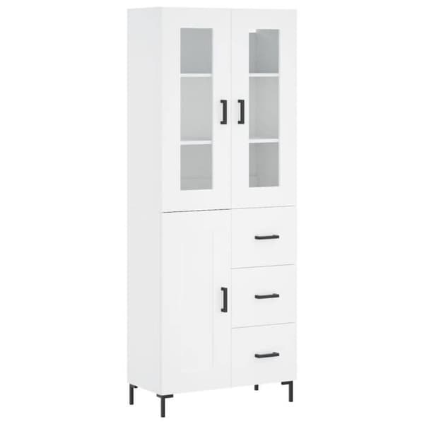 Maison Exclusive - Buffé hög Vit 69,5x34x180 cm Ingenjörsträ