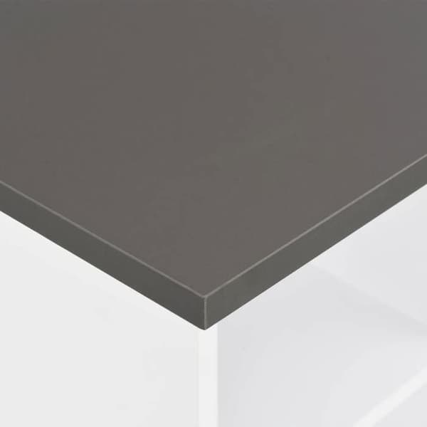 Maison Exclusive - Barbord Hvid og antracitgrå 60x60x110 cm