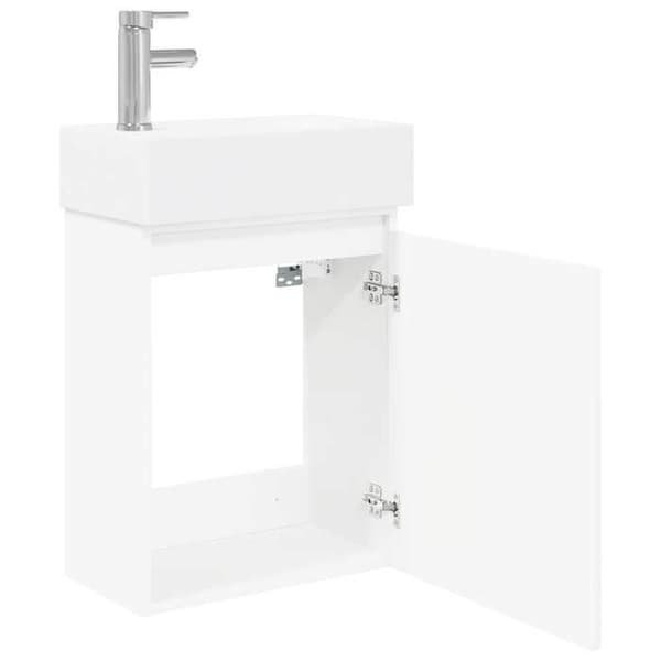 Maison Exclusive - Badrumsmöbel med kran Vit 45,5 x 22,5 x 84 cm