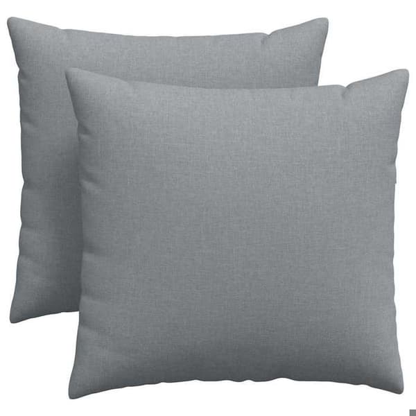 Soffkuddar - EXKLUSIV HEM - Paket med 2 45 x 45 cm - Ljusgrå - Avtagbar - Polyesterfyllning Ljusgrått