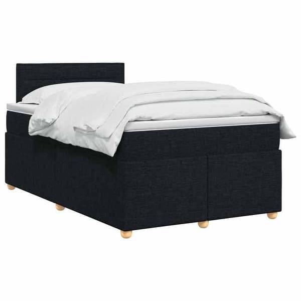 Maison Exclusive - Boxspring-sänky mustalla patjalla 120 x 190 cm Kangas