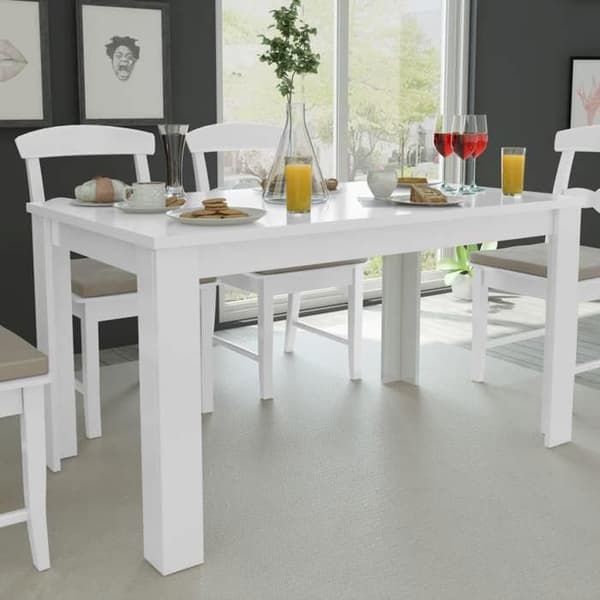 Maison Exclusive - Spisebord 140x80x75 cm hvid Vit