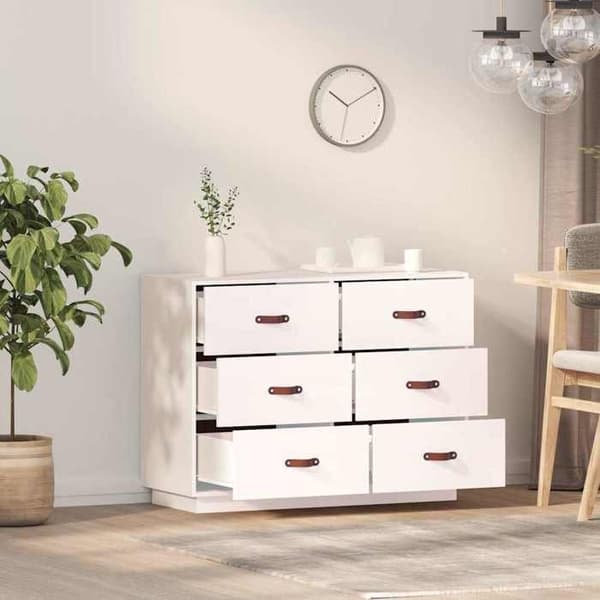 Maison Exclusive - Buffé Vit 100x40x75 cm Massivt furu