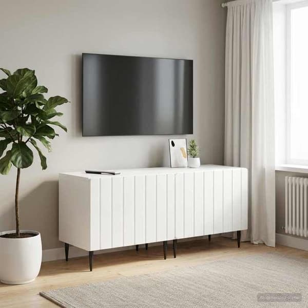 Maison Exclusive - TV-møbel Hvid højglans Ingeniørtræ