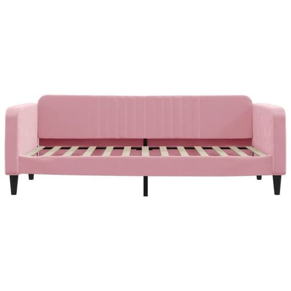 Maison Exclusive - Dagbädd med rosa madrass 90x200 cm sammet Ros