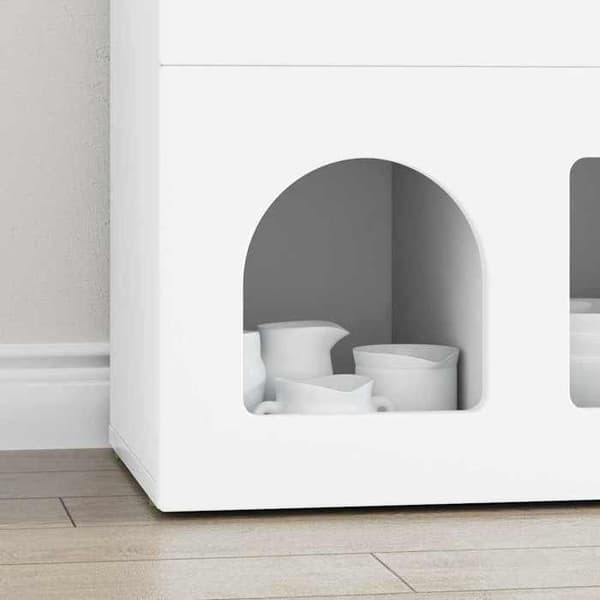 Maison Exclusive - Buffé ELST Vit 80,5 x 35 x 59 cm Ingenjörsträ