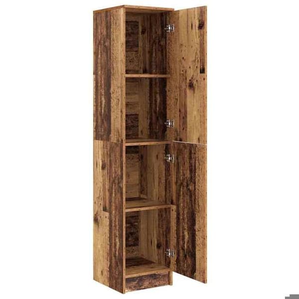 Buffé hög - EXKLUSIVT HUS - Rektangulär modell - Ingenjörsträ - Brun - 35x39x168 cm