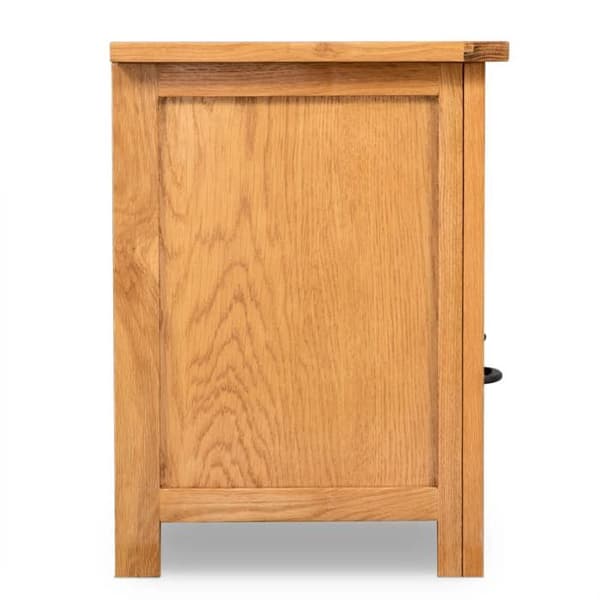 Maison Exclusive - TV-møbel 90x35x48 cm i massiv egetræ kastanj