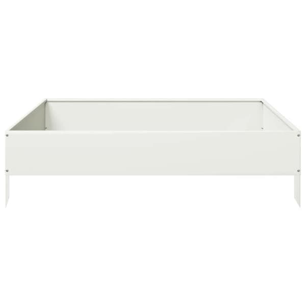 Maison Exclusive - Hævet havebed 100x100x26 cm stål Vit
