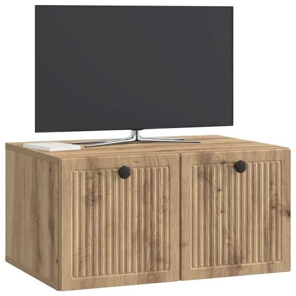 Maison Exclusive - Væghængt TV-møbel 59,5 x 41 x 30 cm Håndlavet eg