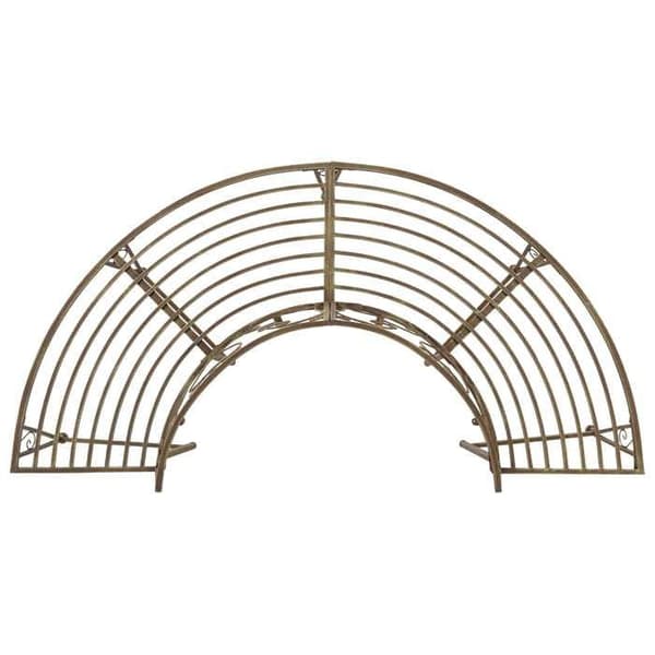 Maison Exclusive - Träbänk 4 -platser 160 x 80 x 89 cm stål Mörkbrun