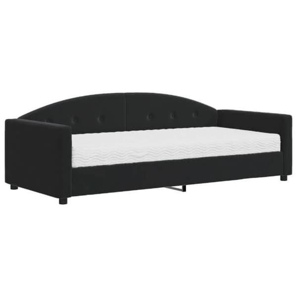 Maison Exclusive - Dagbädd med svart madrass 90x190 cm sammet