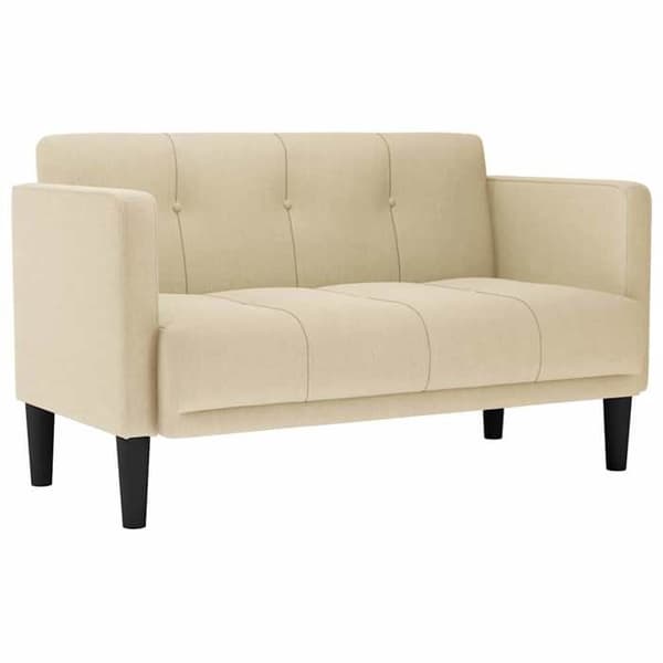 Soffa 2 platser - MAISON EXCLUSIVE - Maison Exclusive - 111 cm - Kräm - Polyester tyg grädde