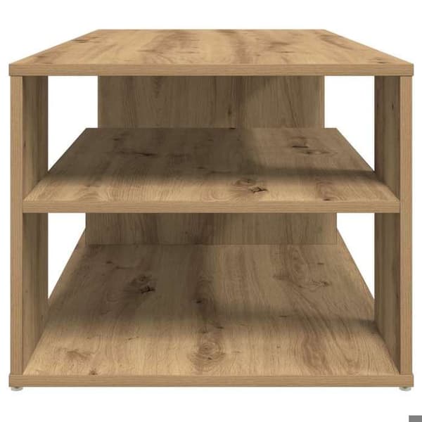 Maison Exclusive - Sidebord i håndlavet egetræ 100x50x40 cm ingeniørtræ