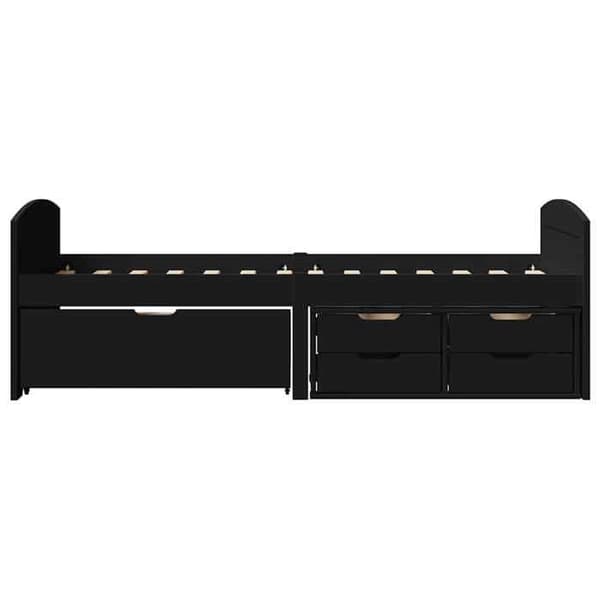 Maison Exclusive - Dagbed med 5 skuffer uden madras IRUN sort 90x200 cm