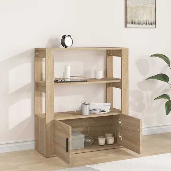 Maison Exclusive - Buffé Ek sonoma 80x30x90 cm Ingenjörsträ