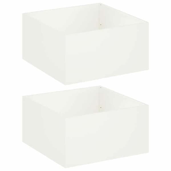 Maison Exclusive - Trädgårdskrukor 2 st Vit 80 x 80 x 40 cm