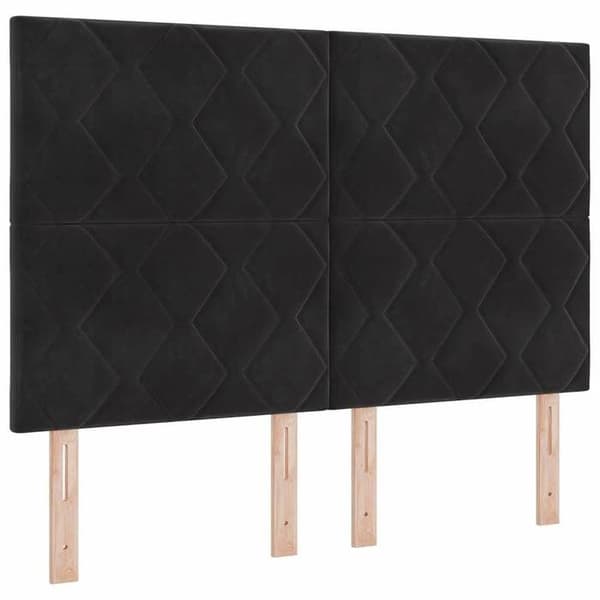 Maison Exclusive - Svart sänggavel 144 cm Sammet