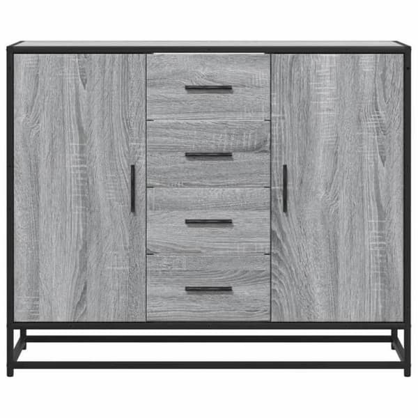 Maison Exclusive - Buffet sonoma grå 92x35x76 cm ingeniørtræ