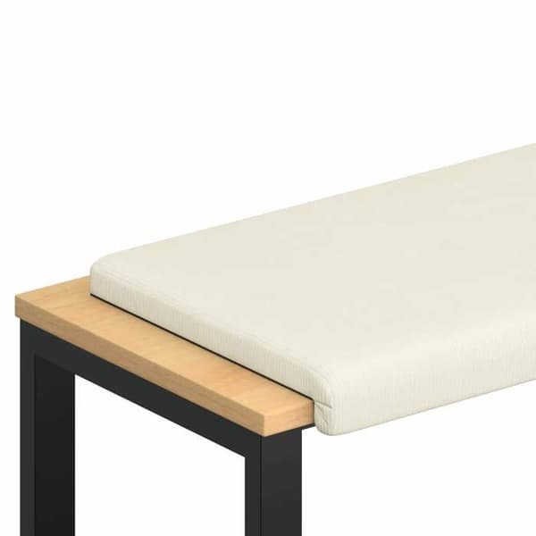 Maison Exclusive - Bænkpude i fløjl Creme Dybde 35 cm