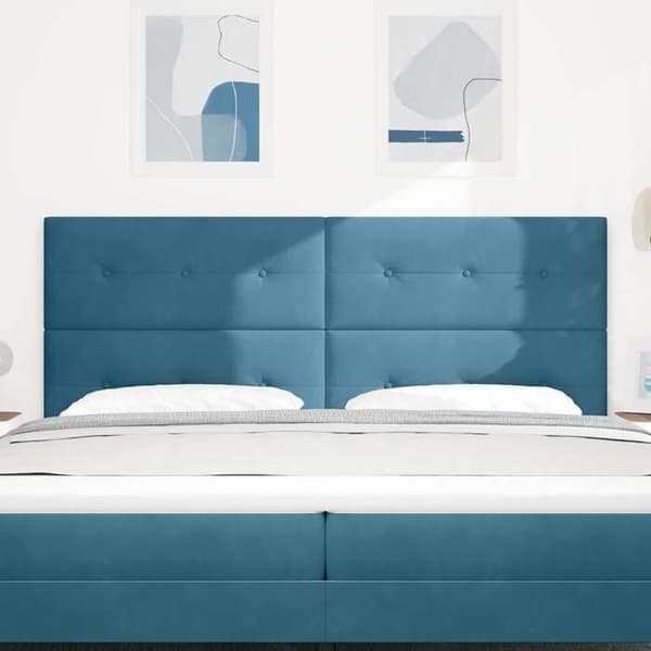 Maison Exclusive - Hovedgærde Mørkeblå 200 cm Velour