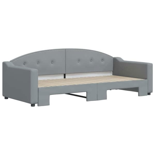 Maison Exclusive - Sovesofa med udtræk uden madras lys grå 90x200 cm