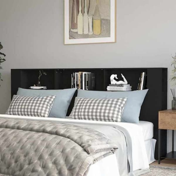 Maison Exclusive - Hovedgærde Skab Sort 220x18,5x104,5 cm
