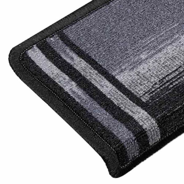 Maison Exclusive - Selvklebende trappetæpper 5 stk 65x21x4 cm Sort og grå svart och grått