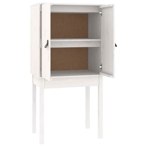 Maison Exclusive - Buffé hög Vit 60x40x120 cm Massivt furu Vit