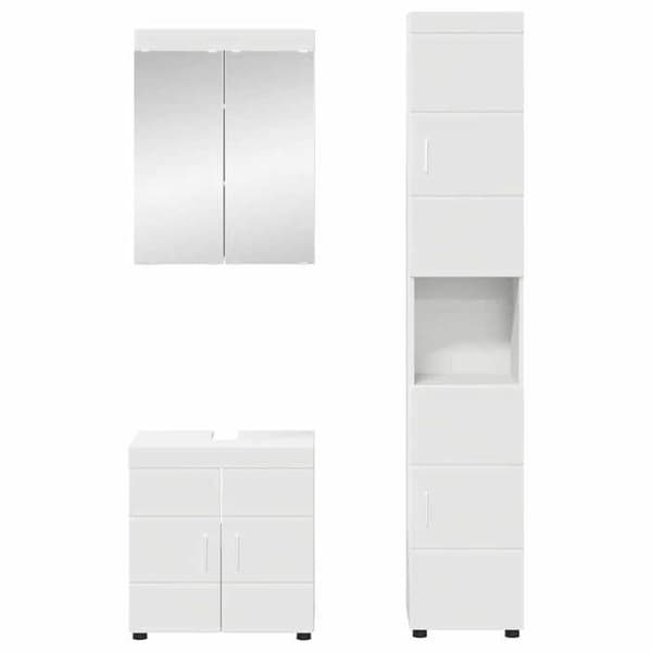 Badrumsmöbel - EXKLUSIV HEM - TULUM - 3-delars set - Vit - Matt finish Vit
