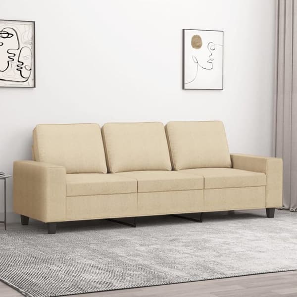 Maison Exclusive - 3-personers sofa Creme 180 cm Stof