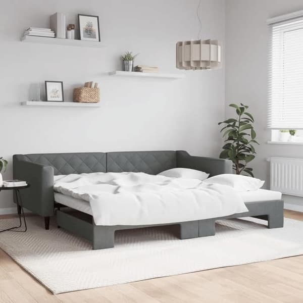 Päivävuode - MAISON EXCLUSIVE - Maison Exclusive - vuodesohva - 100 x 200 cm - Tummanharmaa Mörkgrå