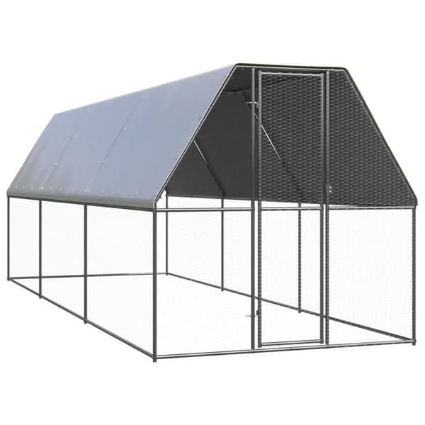 Maison Exclusive - Utomhus hönshus 2x6x2 m Galvaniserat stål
