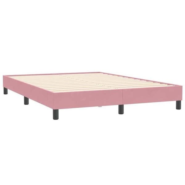 Sengestel - EKSKLUSIV HUS - 160x210 cm - Lamelseng - Rosa velour - Robuste ben Ros