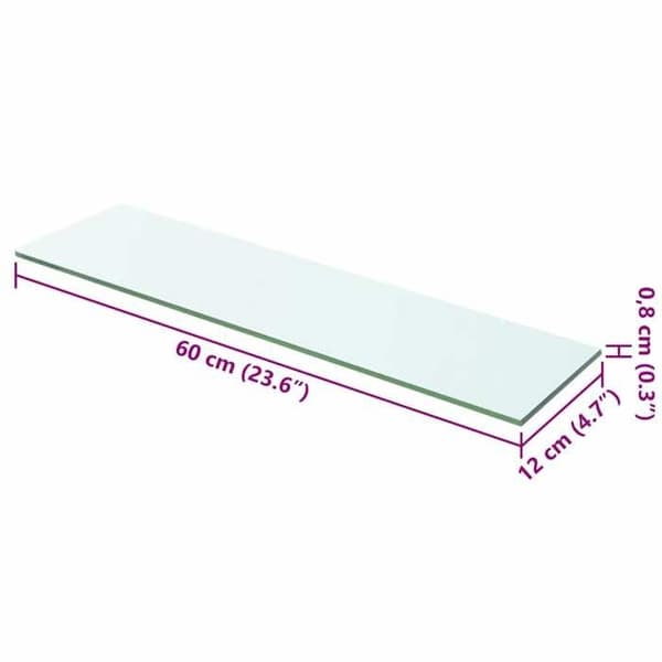 Maison Exclusive - Hyllpanel Transparent Glas 60 x 12 cm Transparent