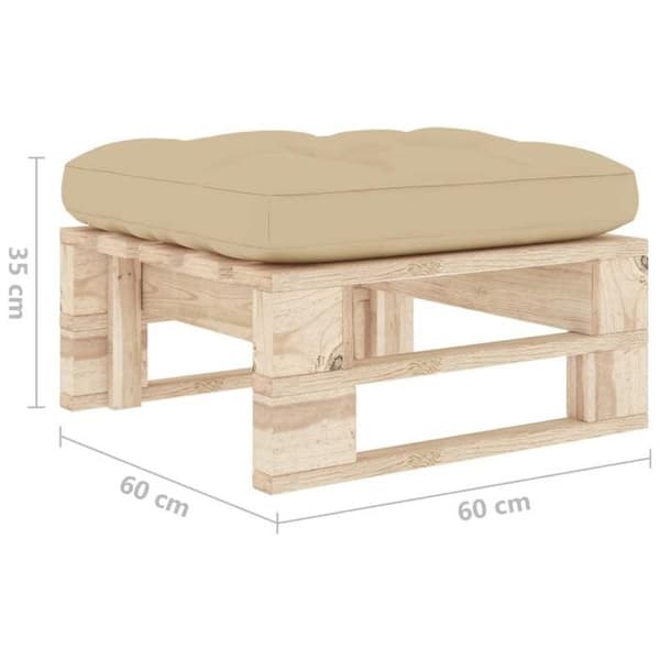 Maison Exclusive - Utepuff i tryckimpregnerad furu
