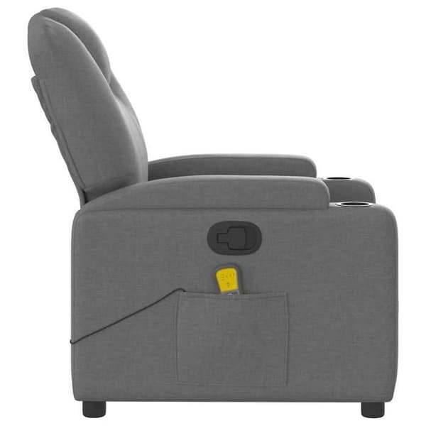 Maison Exclusive - Grått tyg lutande massagefåtölj