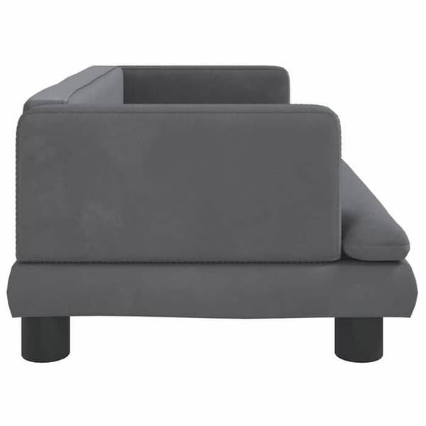 Maison Exclusive - Tummanharmaa koiranpeti 80x45x30 cm samettia mörkgrå