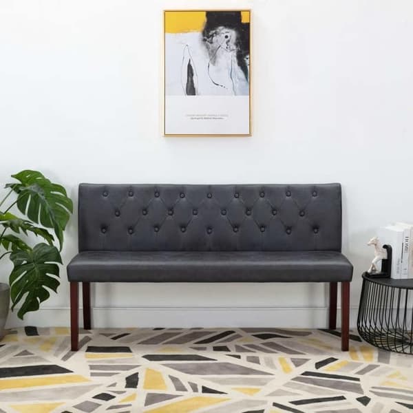 Maison Exclusive - Bænk 148,5 cm Grå Syntetisk Suede Grå